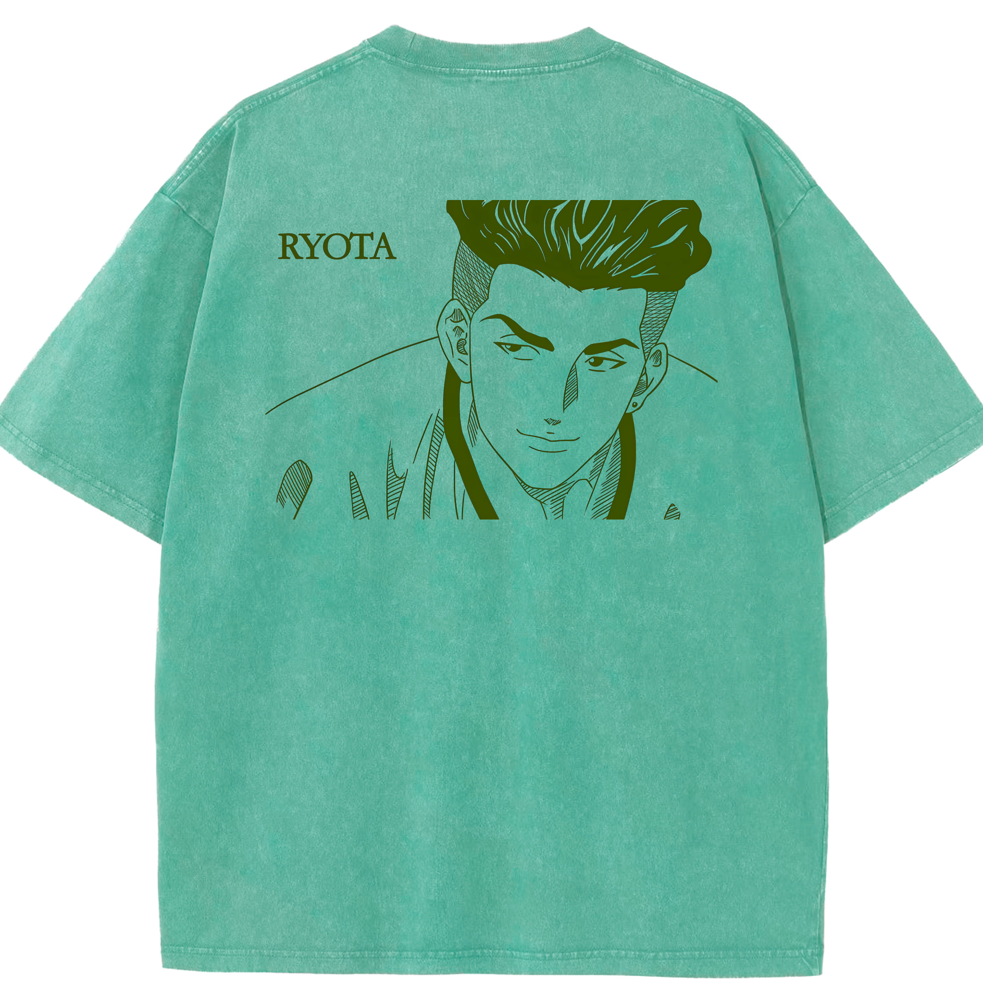（画像用） SLAM DUNK／スラムダンク 綿100% ヴィンテージ風 半袖Tシャツ（背面プリント）